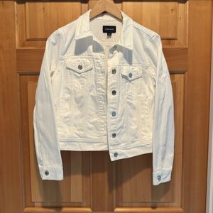 J. Crew White Denim Jacket GUC